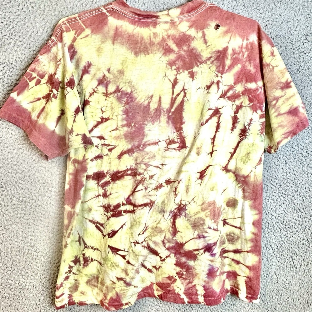 Vintage 90s Oneita Tie Dye Psychedelic T Shirt Size XL Single Stitch Hippie Boho
